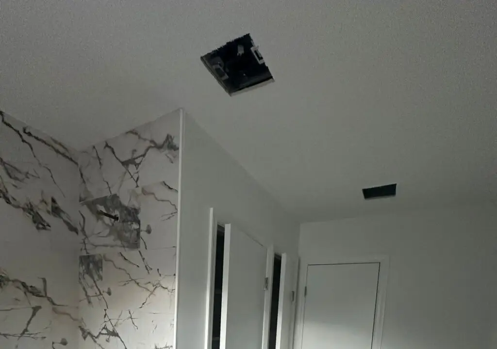 Paint bathroom ceiling