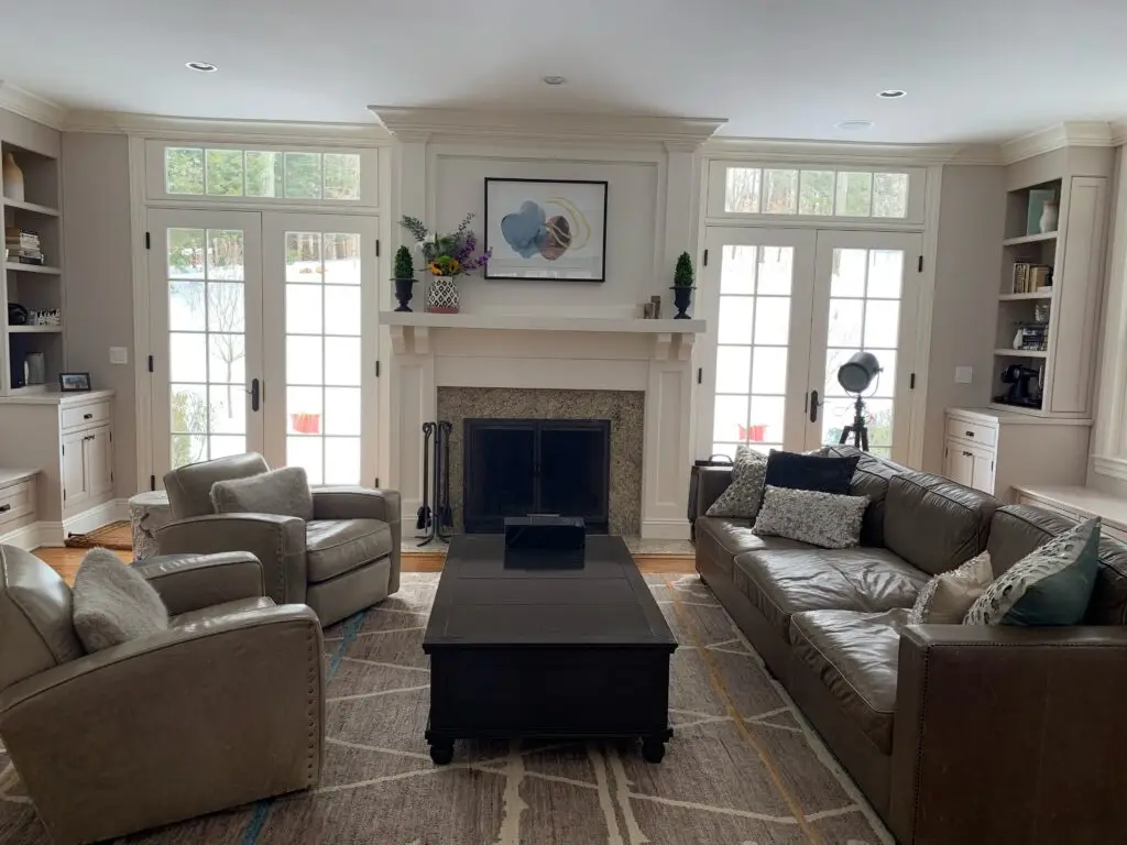How to paint a brick fireplace
