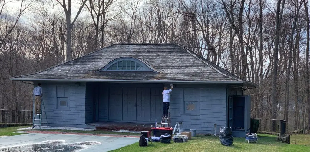 How to paint rain gutters