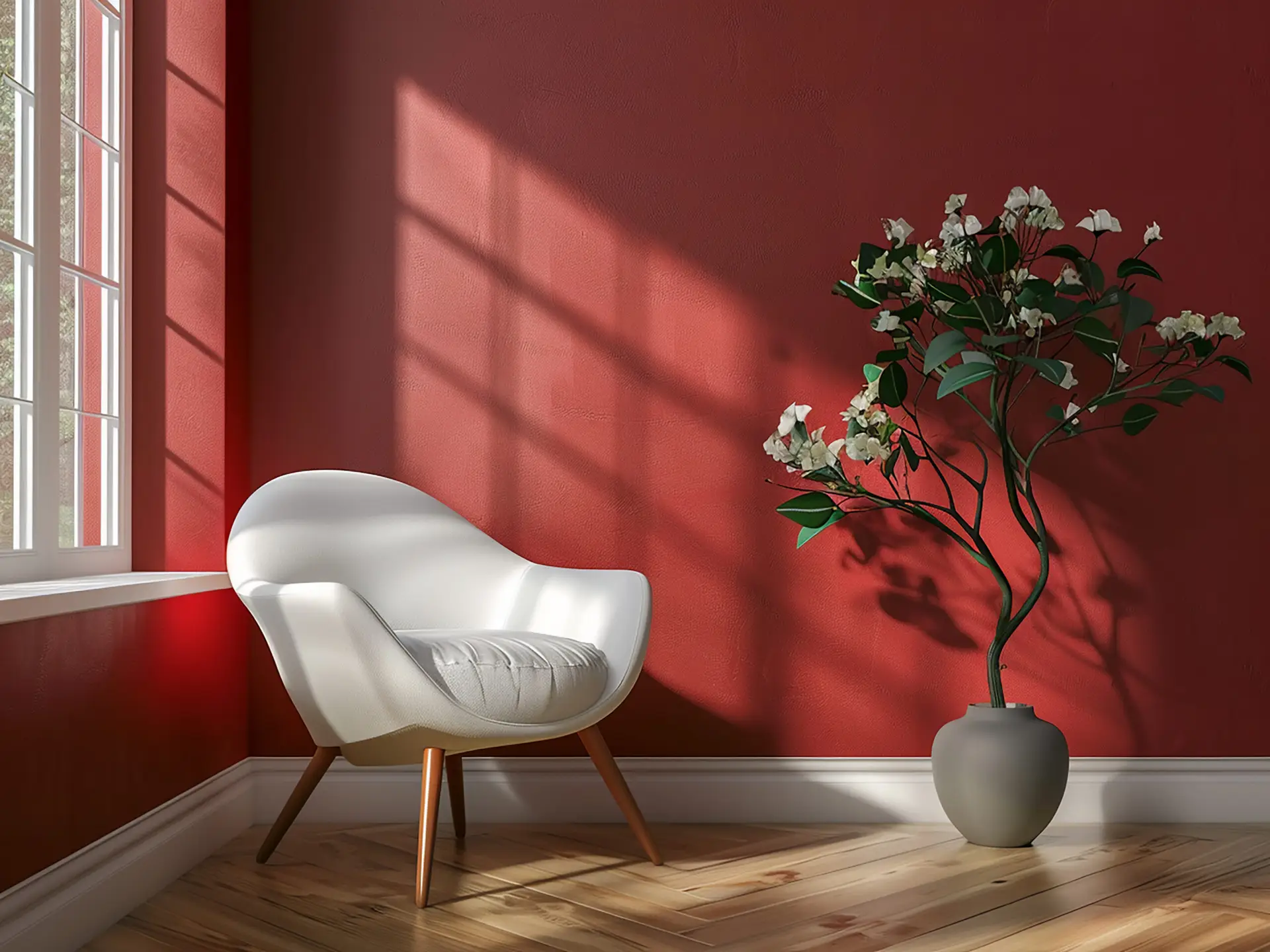 Shades of red paint for walls